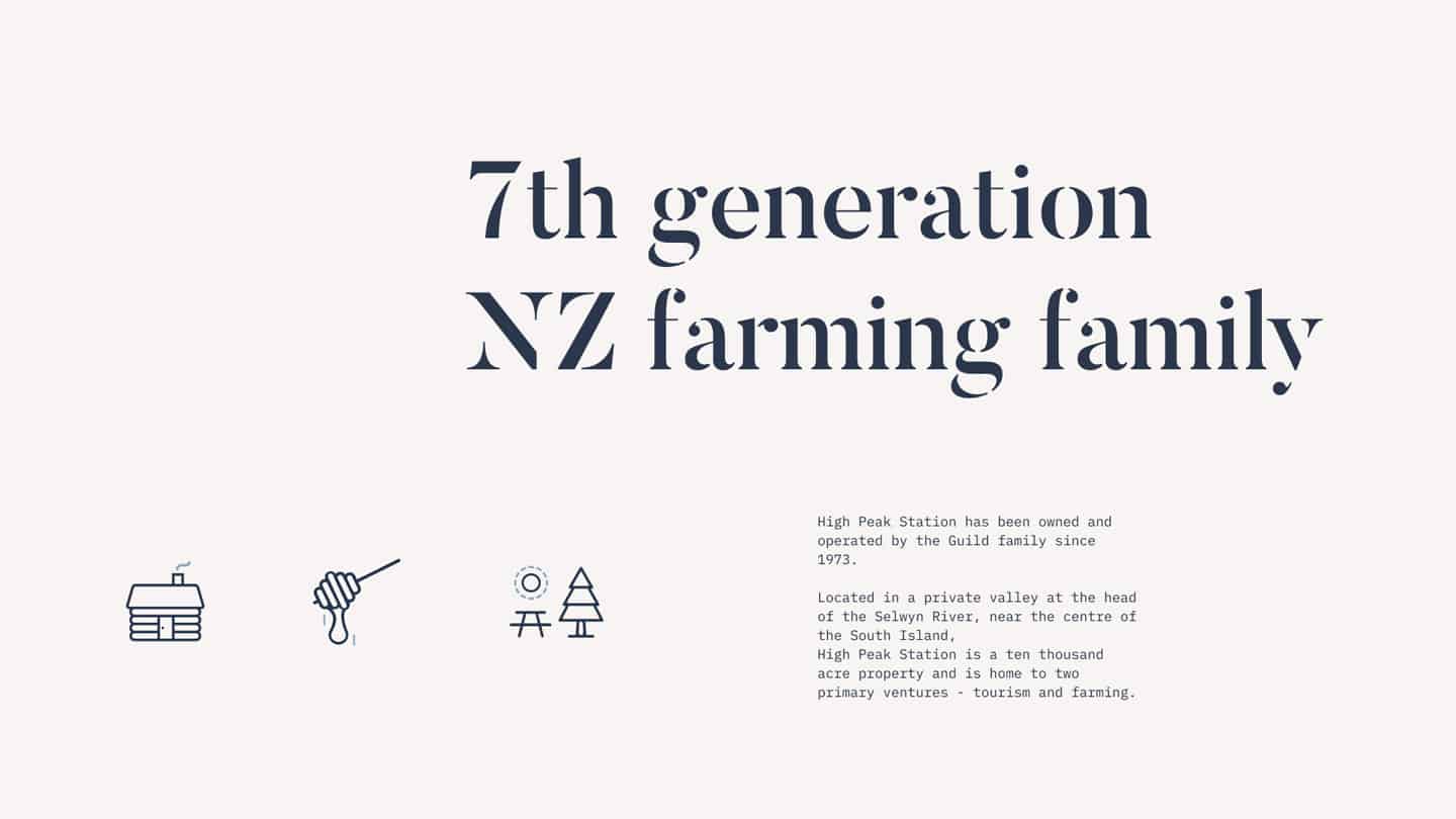 Farm tourism website design showing multiple business ventures under one digital brand